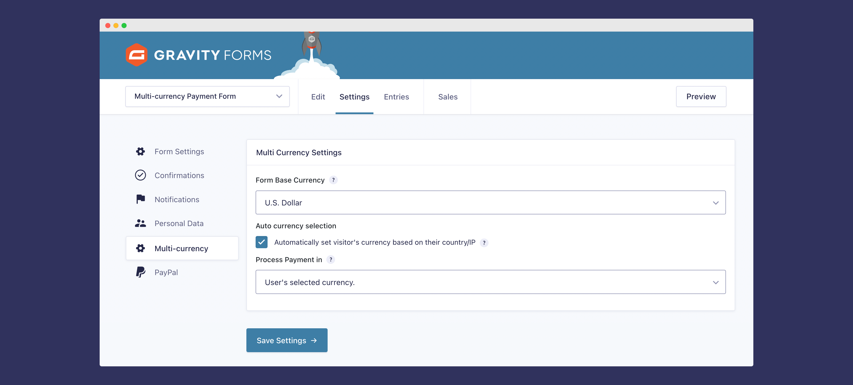 Form Setting - Multi-currency