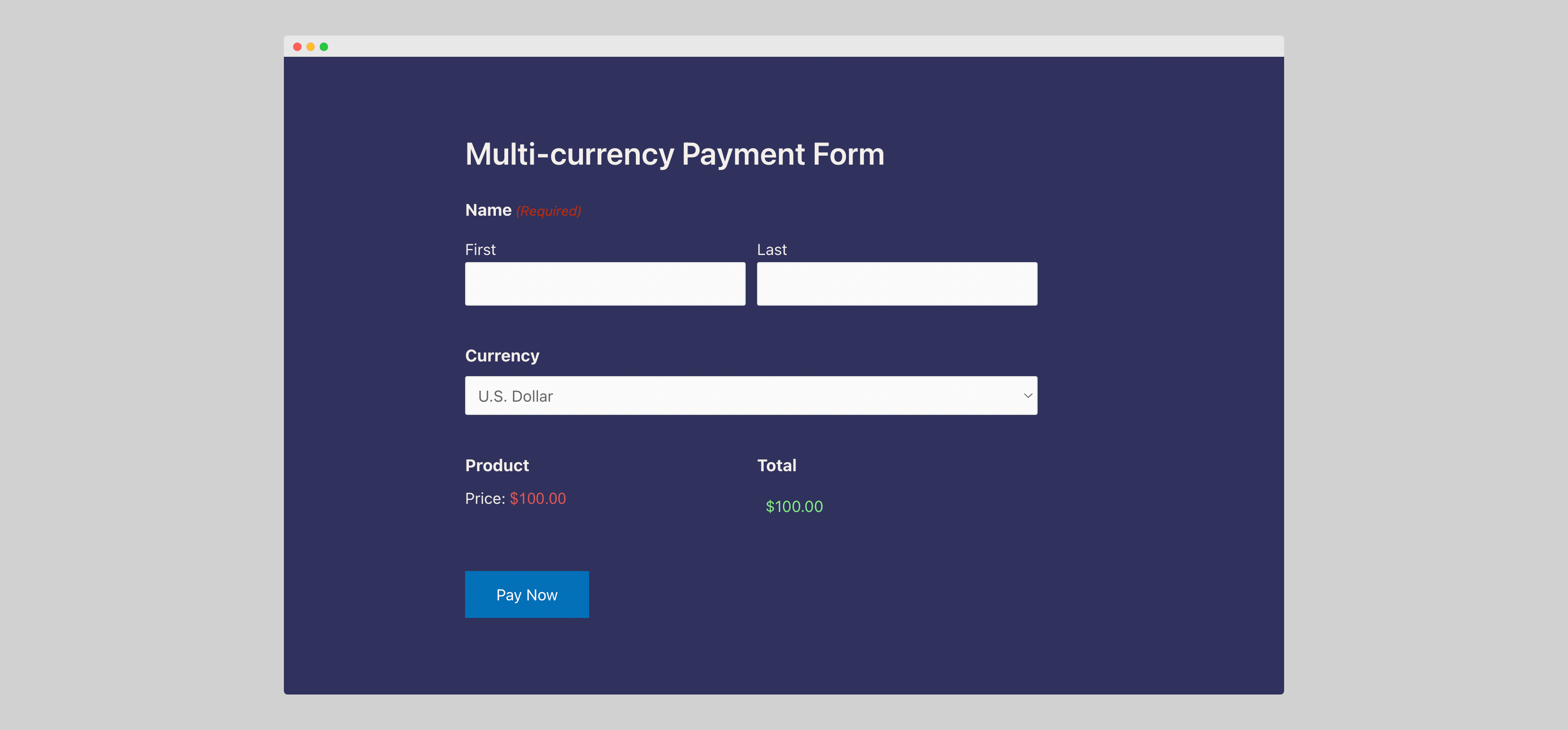 Frontend - Form preview